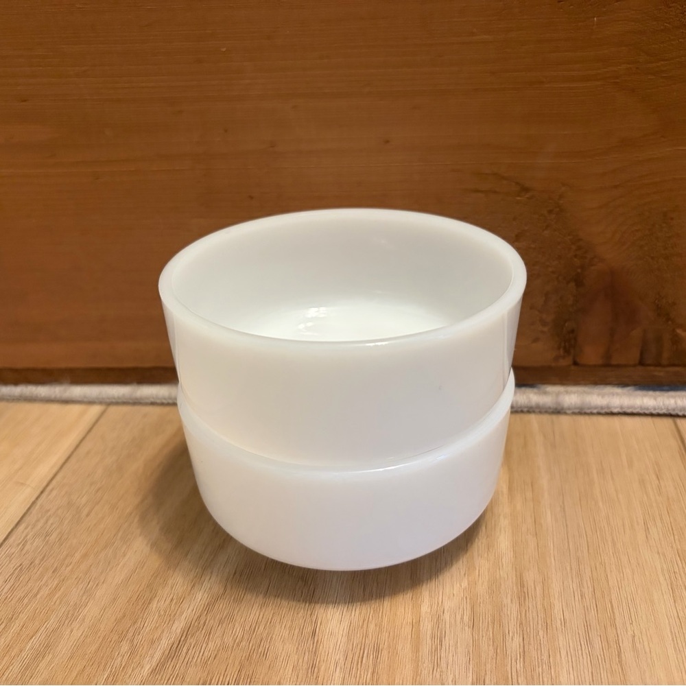 Vintage Federal Milk Glass 1 cup size set of 2